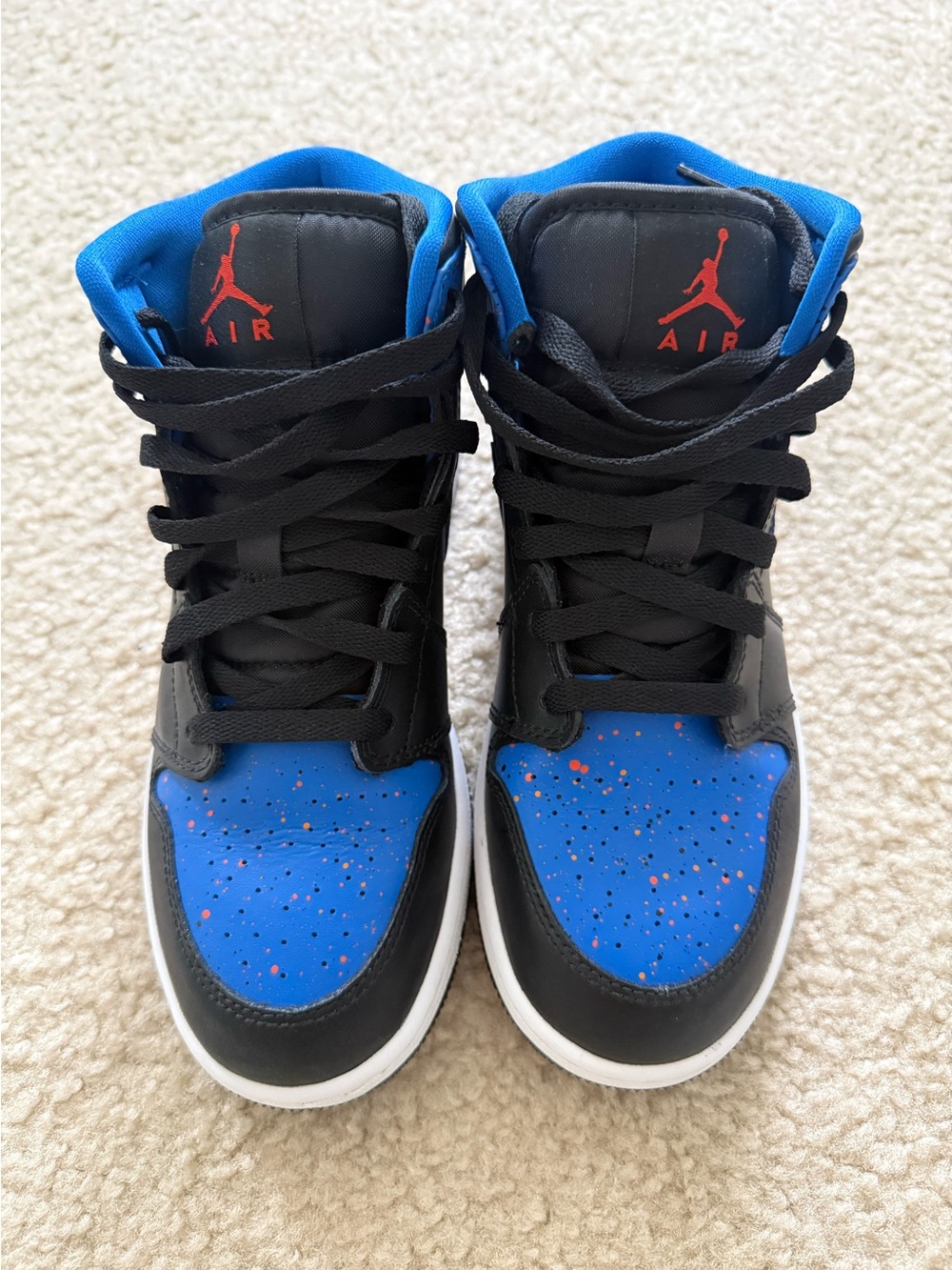Air Jordan 1 Mid GS Paint Splatter Size 5.5Y